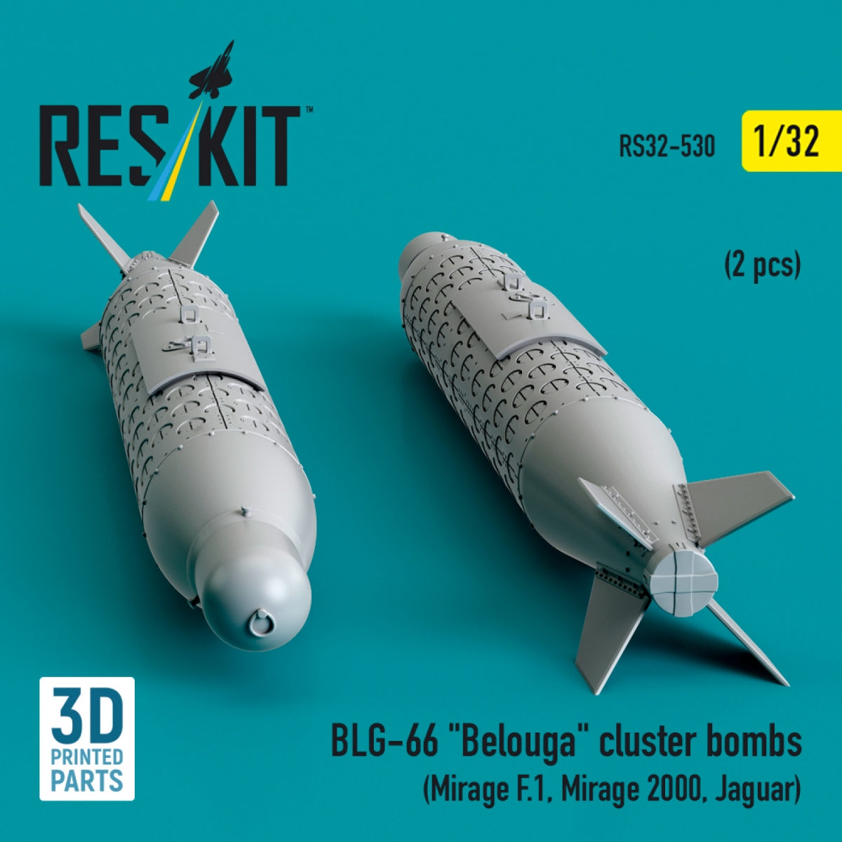 RESKIT RS32-0530 BLG-66 Bombes à fragmentation « Belouga » (2 pièces) (Impression 3D) 1/32 – image 2