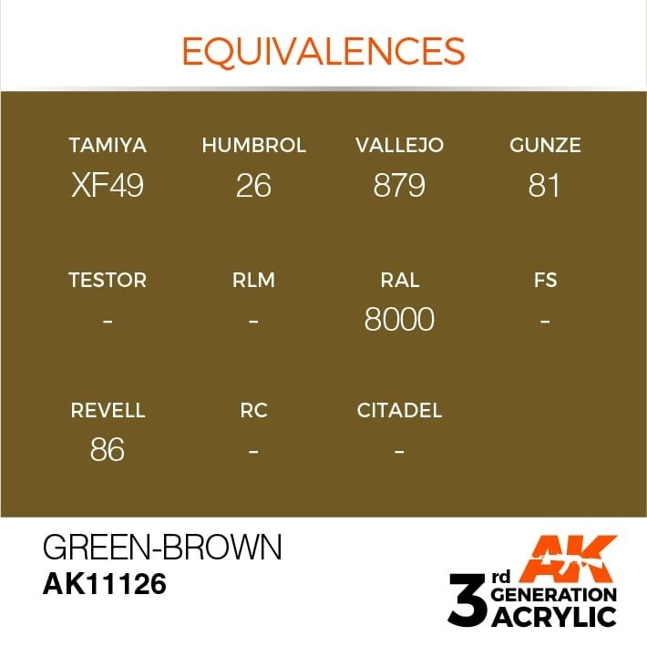 AK Interactive AK11126 GREEN-BROWN – STANDARD 17ml – Bild 3