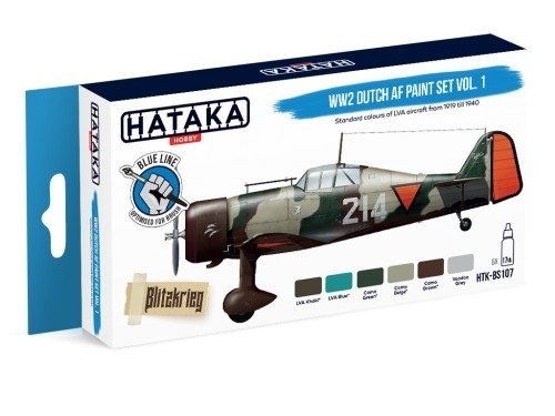 Hataka BS107 WW2 Dutch AF Paint Set Vol. 1 set 6x17 ml – imagen 2
