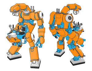 Hasegawa 64791 CHUBU 01 &amp;quot;Orange &amp;amp; Sky Blue&amp;quot; Lightweight Mechatrobot 1/35 – Bild 9