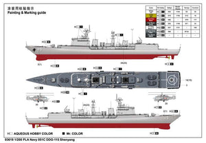 Trumpeter 03619 PLA Navy Type 051C DDG-115 Sheyang – zdjęcie 14