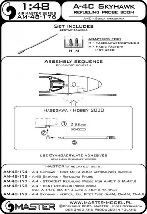 Master AM-72-163 A-4C Skyhawk - wysięgnik sondy tankowania 1/72 – immagine 3
