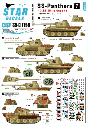Star Decals 35-C1158 SS-Panthers # 7 1/35