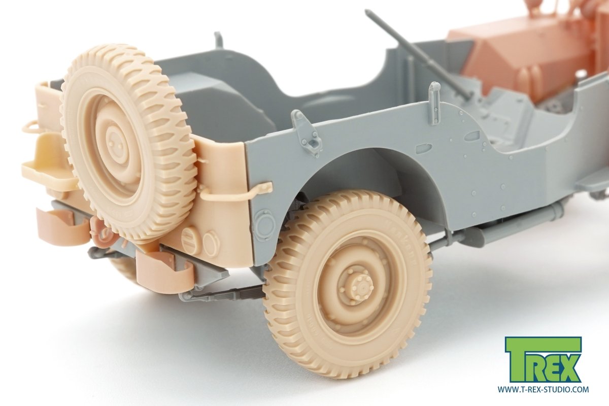 T-Rex Studio TR35055 Willys MB Wheels (Weighted Tire) w/Spare Wheel 1/35 – immagine 3
