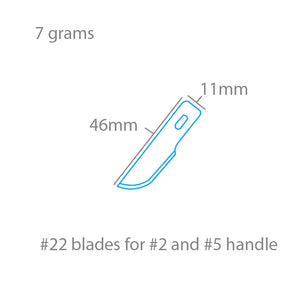 Modelcraft PKN2722 #22 Large Curved Carving Blades x 5 For #2 or #5 Handles – immagine 2