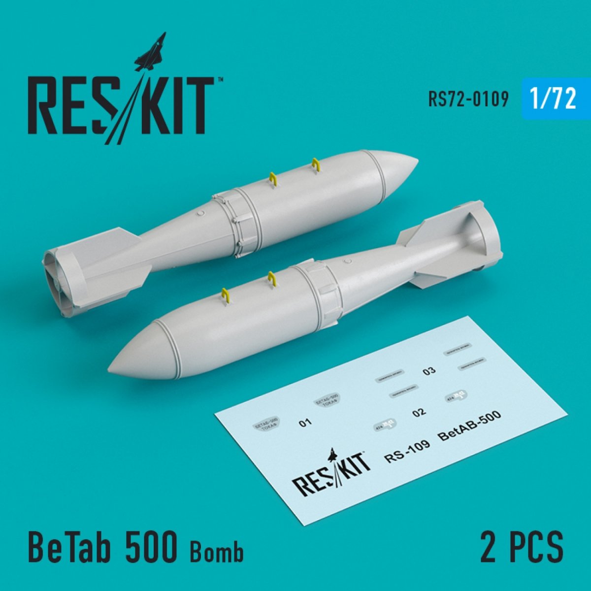 RESKIT RS72-0109 BETAB 500 BOMBS (2PCS) 1/72