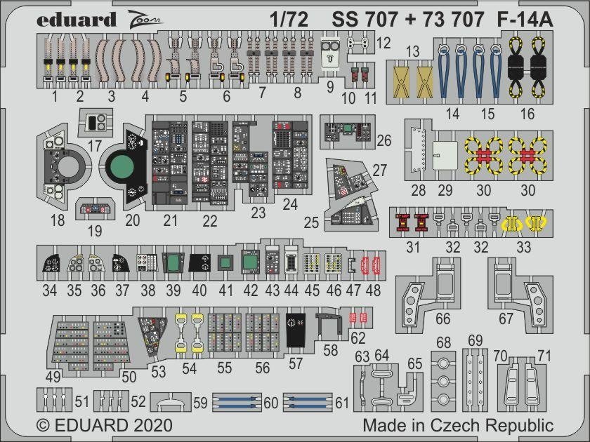 Maquette Eduard 73707 F-14A pour Academy au 1/72 