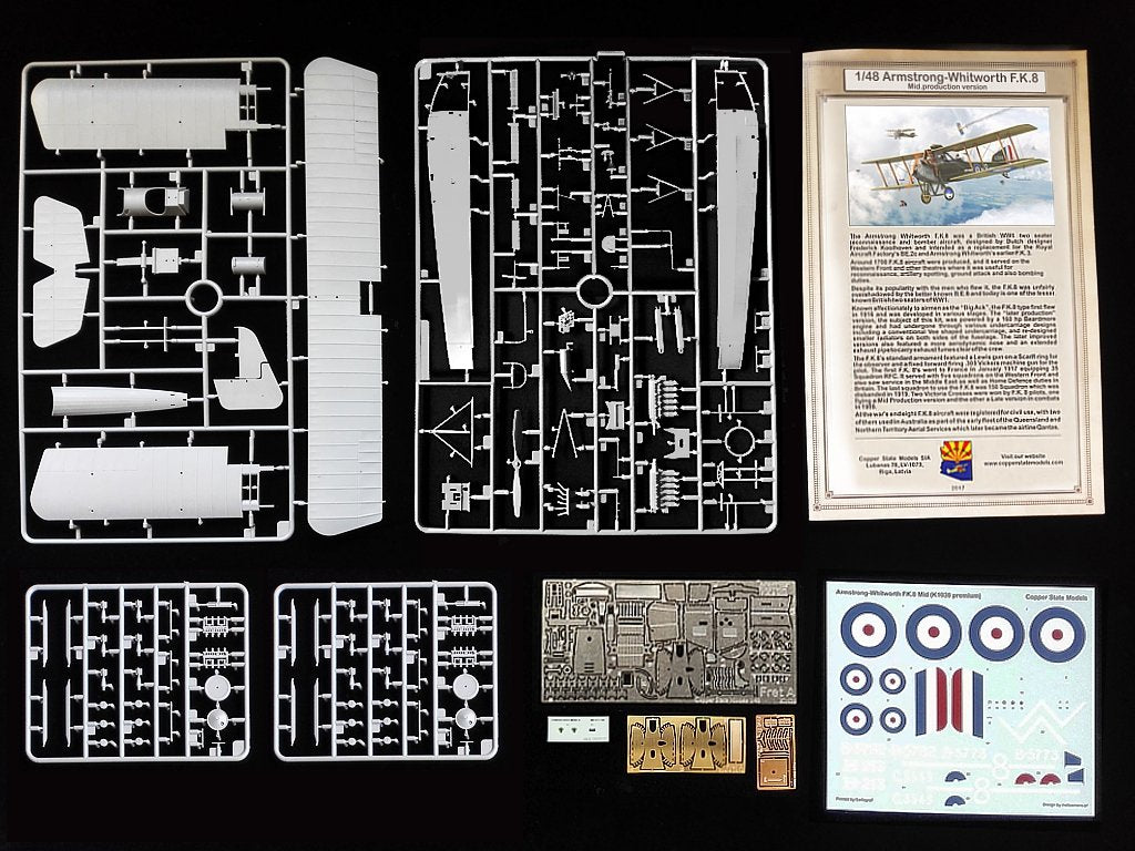 Maquette Cooper State Models K1030P Premium Armstrong-Whitworth FK8 version intermédiaire 1/48