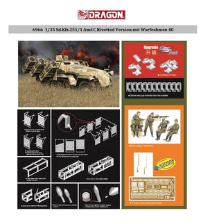 Dragon 6966 Sd.Kfz.251/1 Ausf.C Rivetted Version mit Wurfrahmen 40 1/35 – Bild 2
