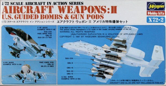 Hasegawa X72-2 US Aircraft weapons II 1/72