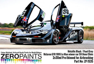Zero Paints ZP-1535 Mclaren GTR 1995 Le Man Winner Car 59 Ueno Clinic Paint Set 2x30ml – immagine 2