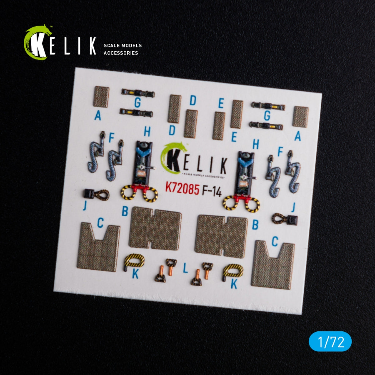 KELIK K72085 F-14A Tomcat - interior 3D decals for Hasegawa kit 1/72 – immagine 2