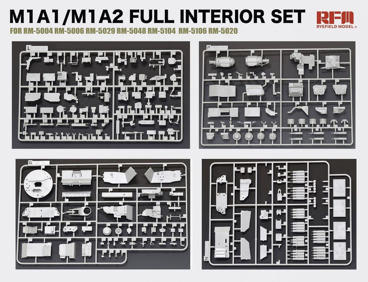 Rye Field Model 5121 M1A1 / M1A2 Abrams Full Interior Set 1/35 – immagine 3