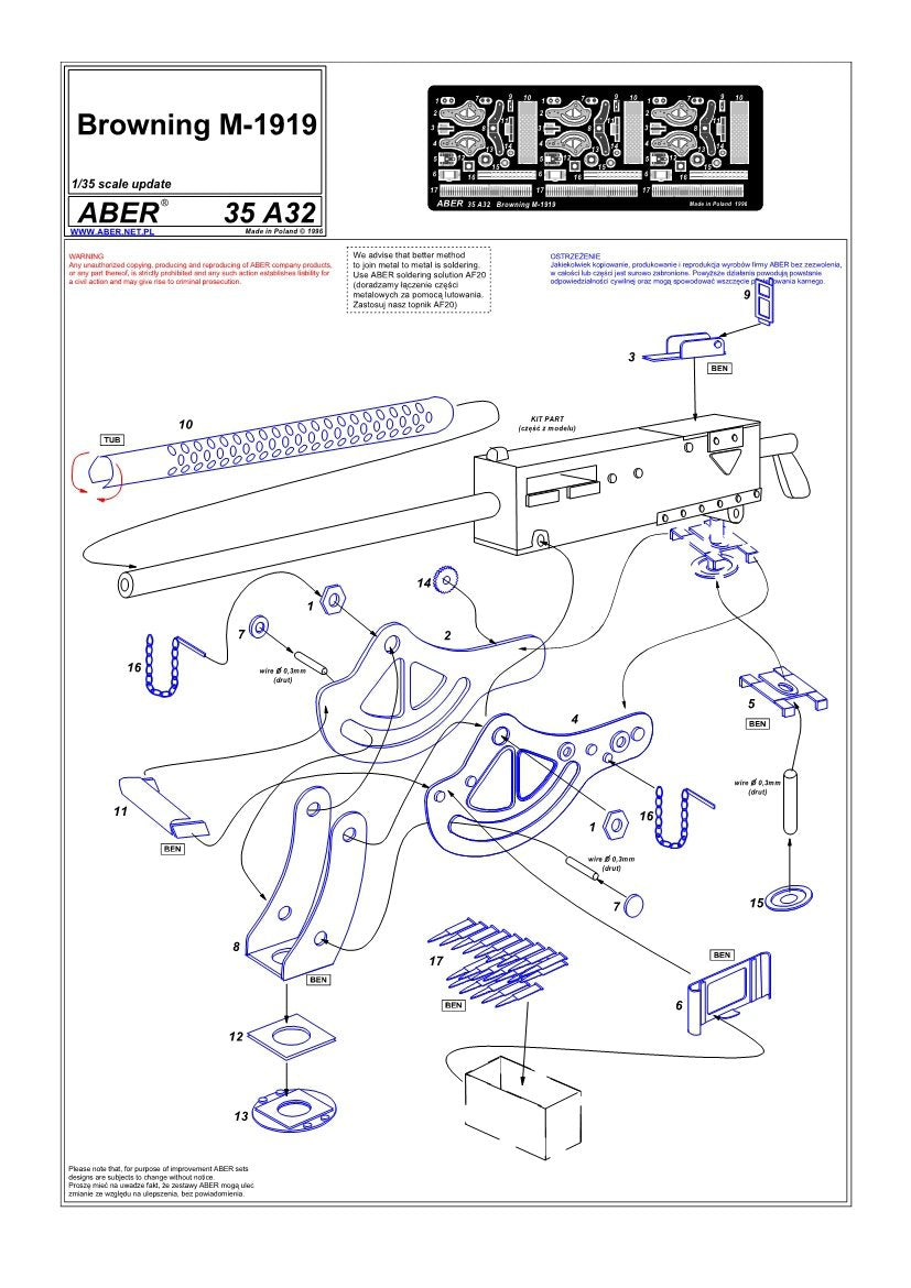 Aber 35A032 Browning M-1919 1/35 – immagine 4