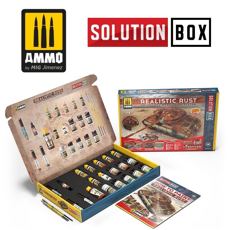 AMMO of Mig Jimenez 7719 SOLUTION BOX - Realistic Rust – immagine 4