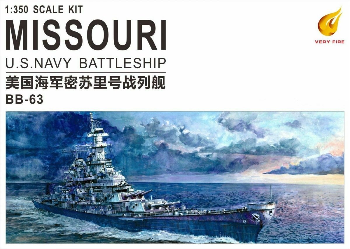 Maquette Very Fire VF350909 Cuirassé BB-63 Missouri de l&amp;#39;US Navy, échelle 1/350