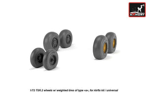 Armory Models AW72414 BAC TSR.2 wheels w/ weighted tires, type “a” (DL) 1/72 – immagine 4