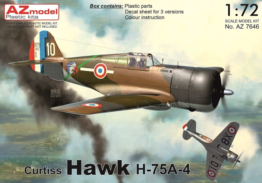 Maquette AZ7646 Curtiss Hawk H-75A-4 au 1/72
