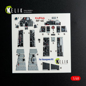 KELIK K48146 RF-4E - interior 3D decals for Hasegawa kit 1/48 – immagine 2