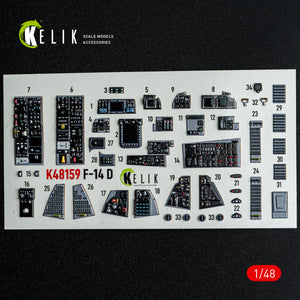 KELIK K48159 F-140 - interior 3D decals for GWH kit 1/48 – image 2