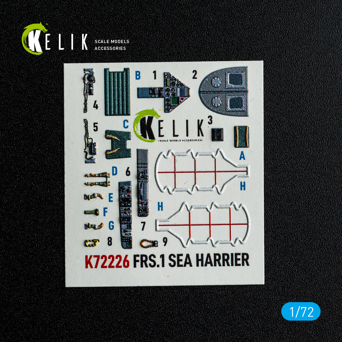KELIK K72226 FRS.1 SEA Harrier - interior 3D decals for Italeri kit 1/72 – image 5