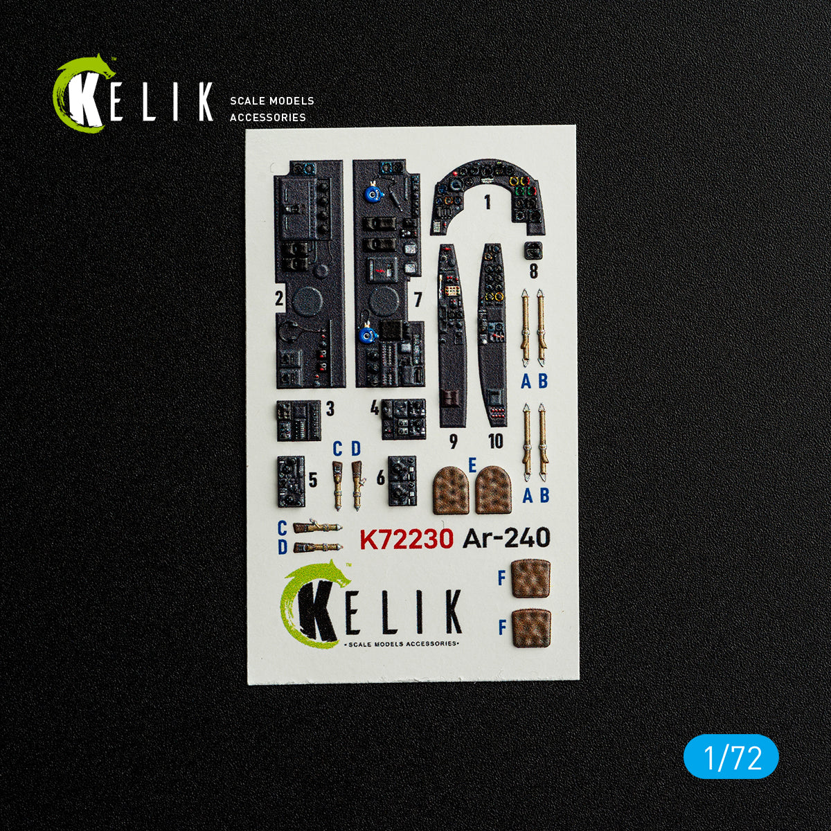 KELIK K72230 Ar-240 - interior 3D decals for Revell kit 1/72 – zdjęcie 2