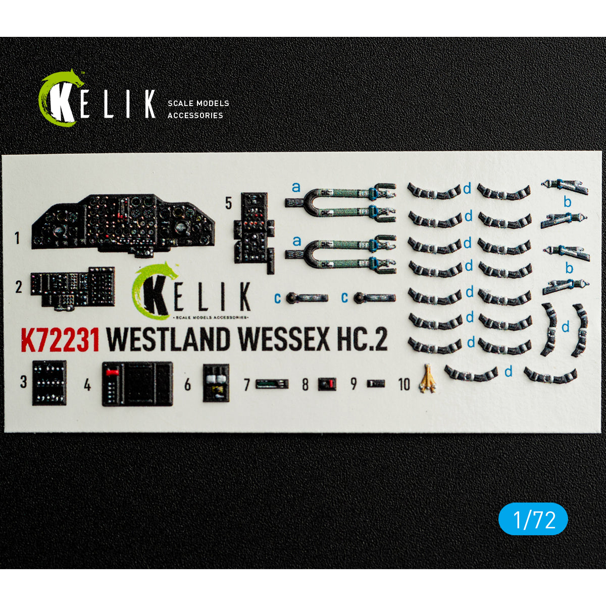 KELIK K72231 WESTLAND WESSEX HC.2 - interior 3D decals for AirFix kit 1/72 – immagine 2