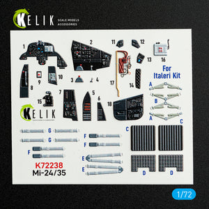 KELIK K72238 Mi-35/24 - interior 30 decals for Italeri kit 1/72 – zdjęcie 5