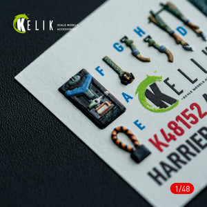 KELIK K48152 AV-8A HARRIER (Early) -interior 3D decals for Kinetic kit 1/48 – immagine 6