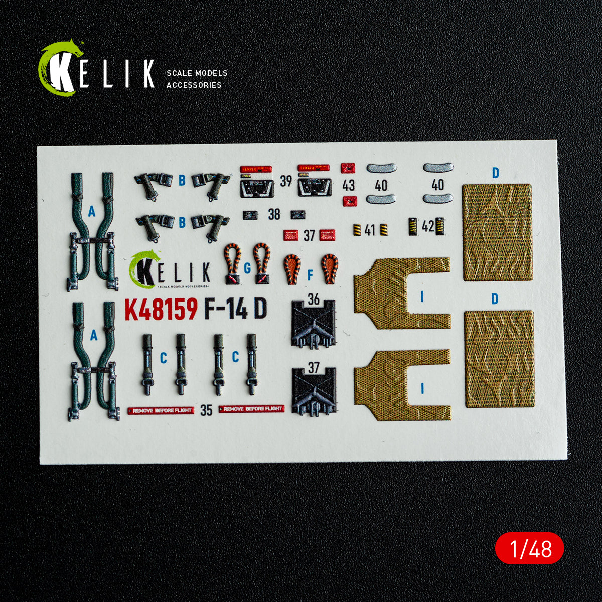 KELIK K48159 F-140 - interior 3D decals for GWH kit 1/48 – image 8