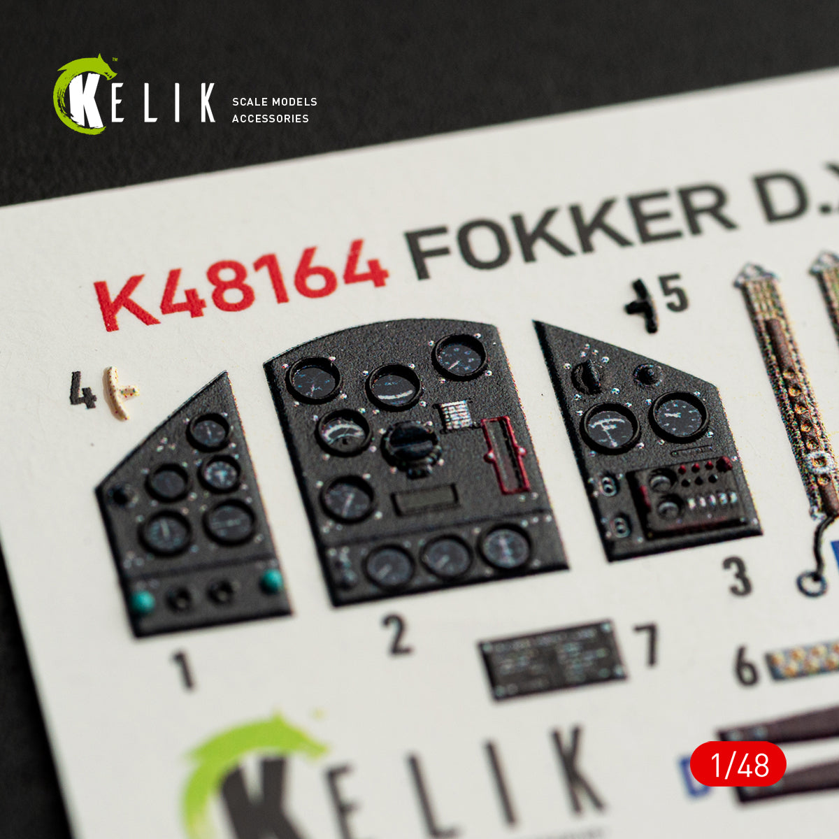 KELIK K48164 FOKKER D.XXI - interior 3D decals for Special Hobby kit 1/48 – immagine 3
