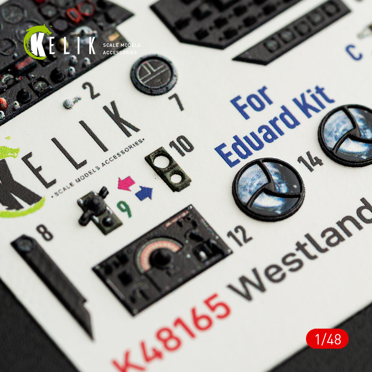 KELIK K48165 Westland Lysander Mk.III - interior 3D decals for Eduard kit 1/48 – Bild 3