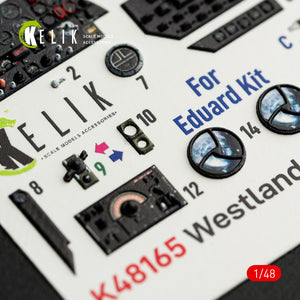 KELIK K48165 Westland Lysander Mk.III - interior 3D decals for Eduard kit 1/48 – Bild 3