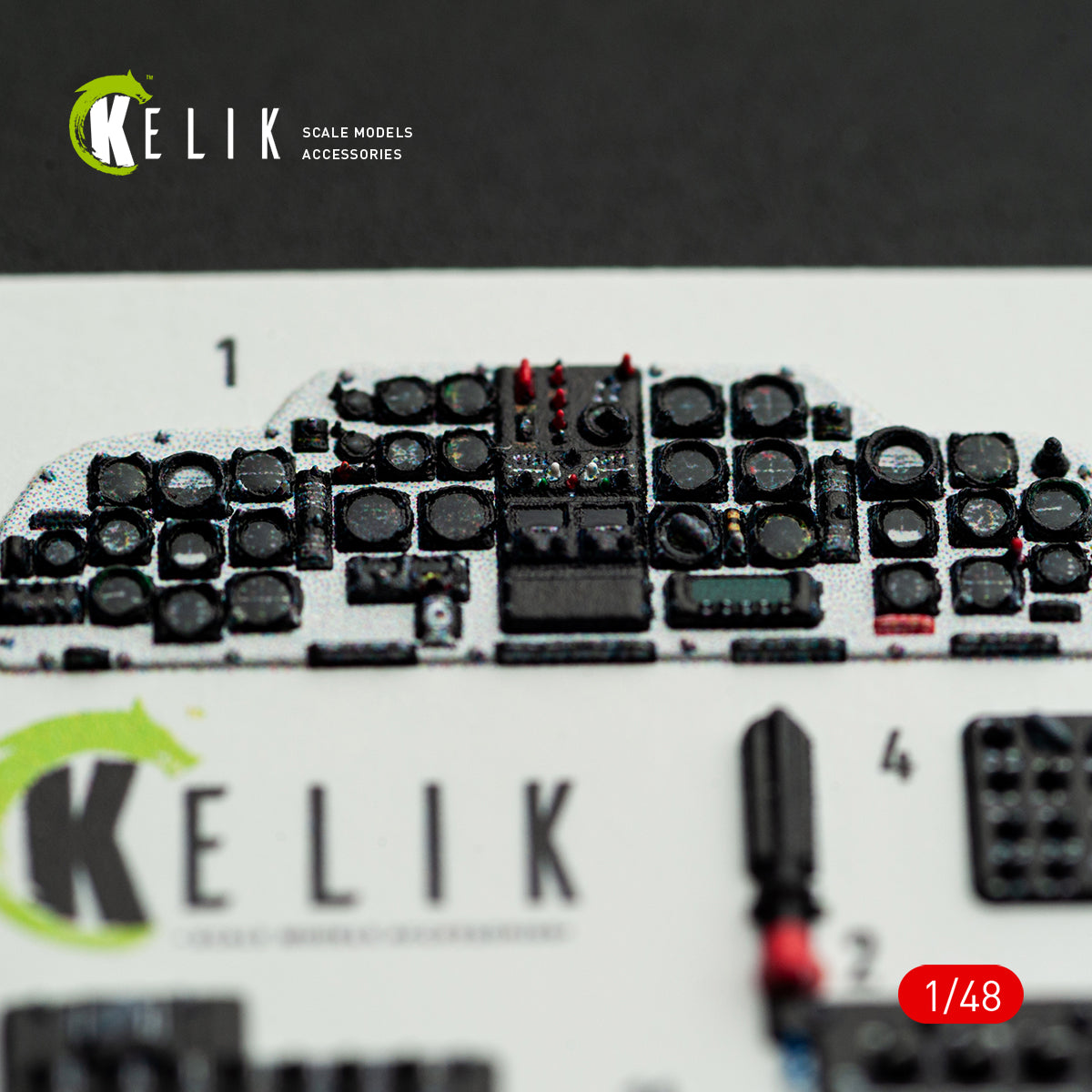KELIK K48172 H-34A/UH-34D - interior 3D decals for Italeri kit 1/48 – Bild 3