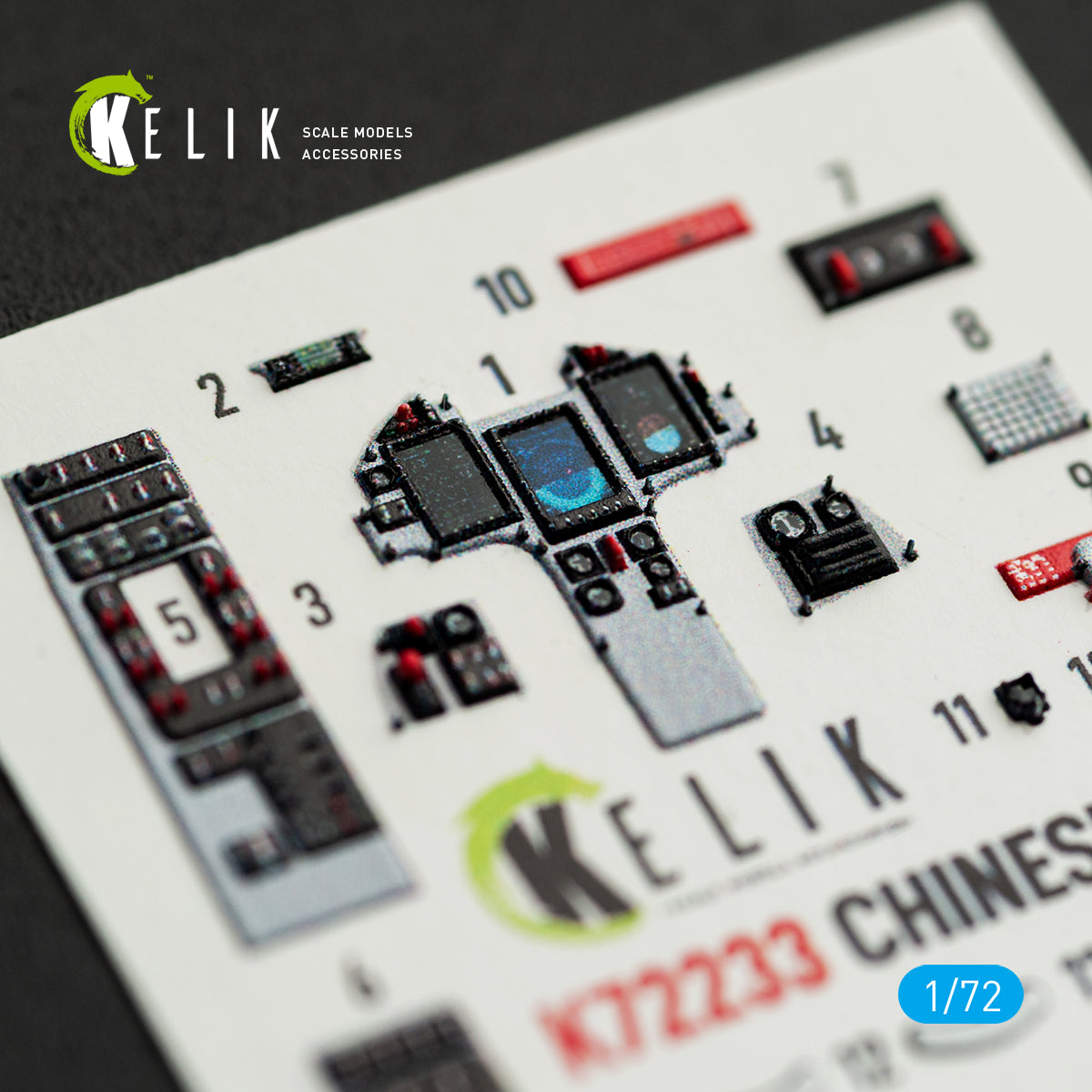 KELIK K72233 Chinese1-10B - interior 3D decals for Trumpeter kit 1/72 – zdjęcie 3