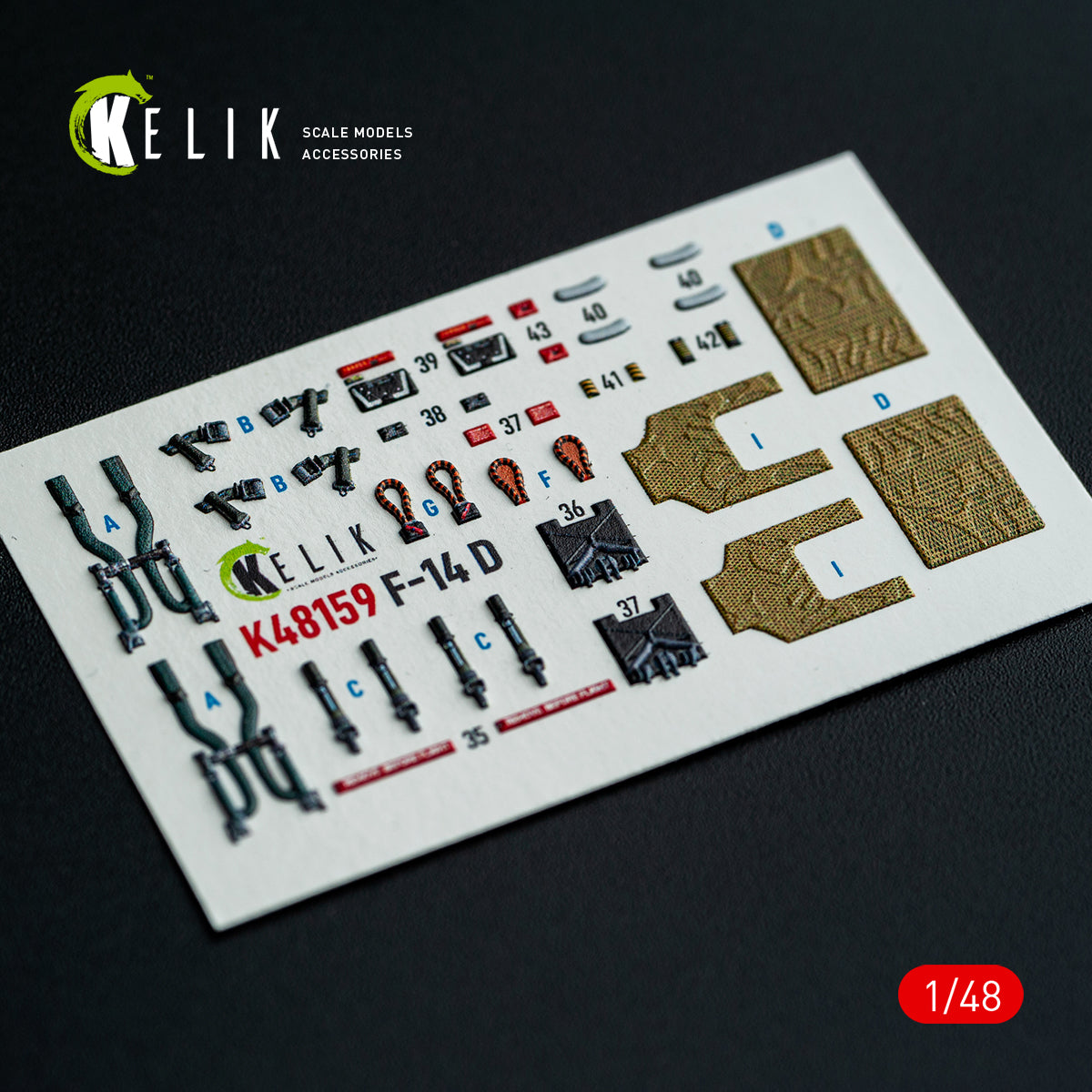 KELIK K48159 F-140 - interior 3D decals for GWH kit 1/48 – image 9