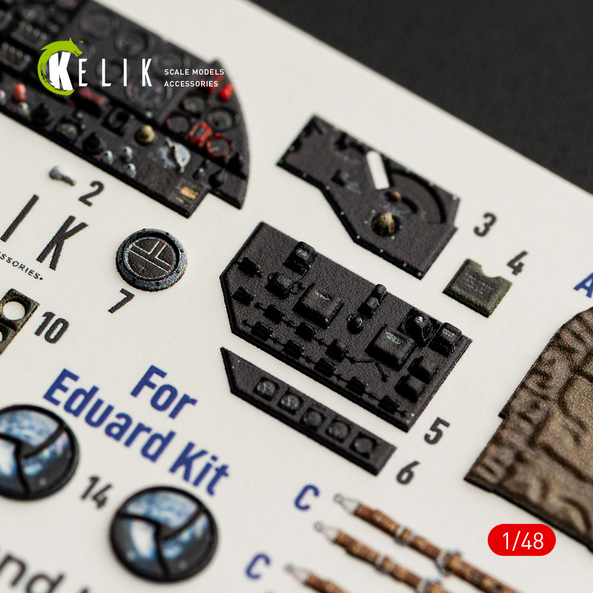 KELIK K48165 Westland Lysander Mk.III - interior 3D decals for Eduard kit 1/48 – Bild 4