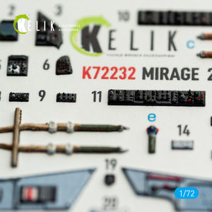 KELIK K72232 Mirage-2000C - interior 3D decals for DreamModel kit 1/72 – image 5