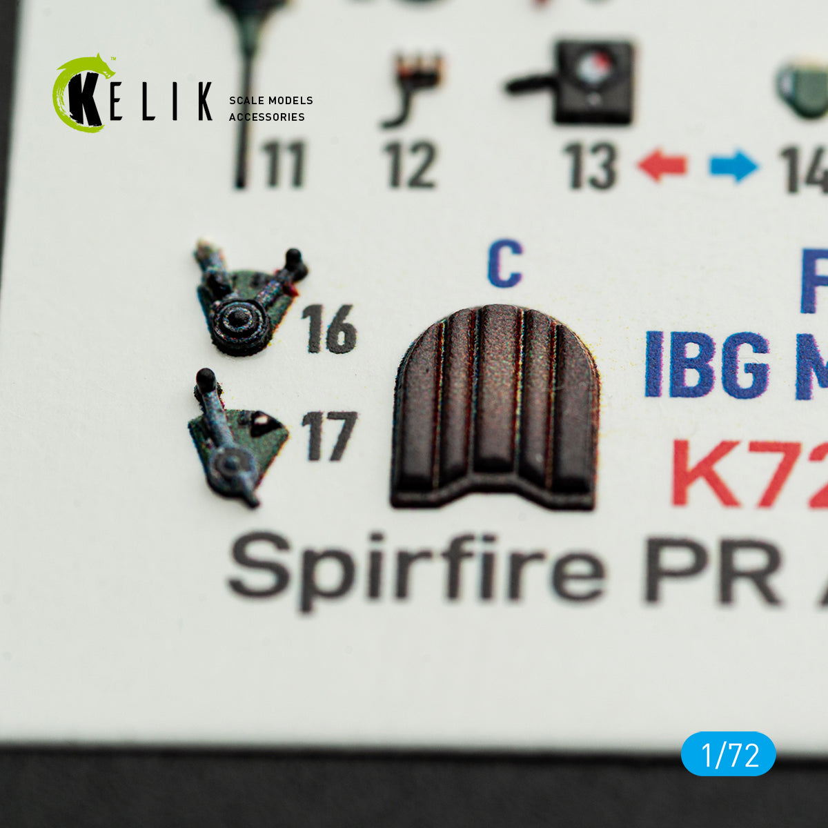 KELIK K72237 Spitfire PR A/B/E Types - interior 3D decals for IBG Models kit 1/72 – Bild 4