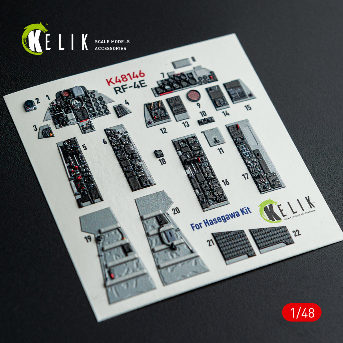 KELIK K48146 RF-4E - interior 3D decals for Hasegawa kit 1/48 – immagine 9