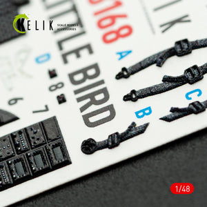KELIK K48168 MH-61 Little Bird - interior 3D decals for ICM kit 1/48 – immagine 5