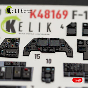 KELIK K48169 F-16I SUFA - interior 30 decals for GWH kit 1/48 – immagine 10
