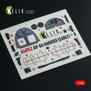 KELIK K48152 AV-8A HARRIER (Early) -interior 3D decals for Kinetic kit 1/48 – immagine 12
