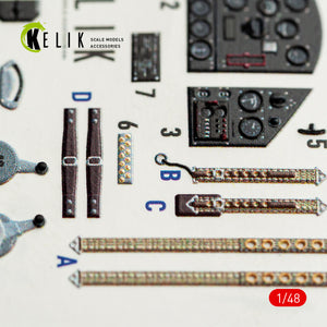 KELIK K48164 FOKKER D.XXI - interior 3D decals for Special Hobby kit 1/48 – immagine 6