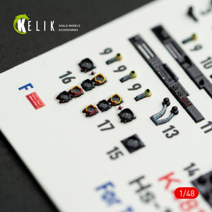 KELIK K48167 Hs-129 B - interior 3D decals for Takom kit 1/48 – Bild 6