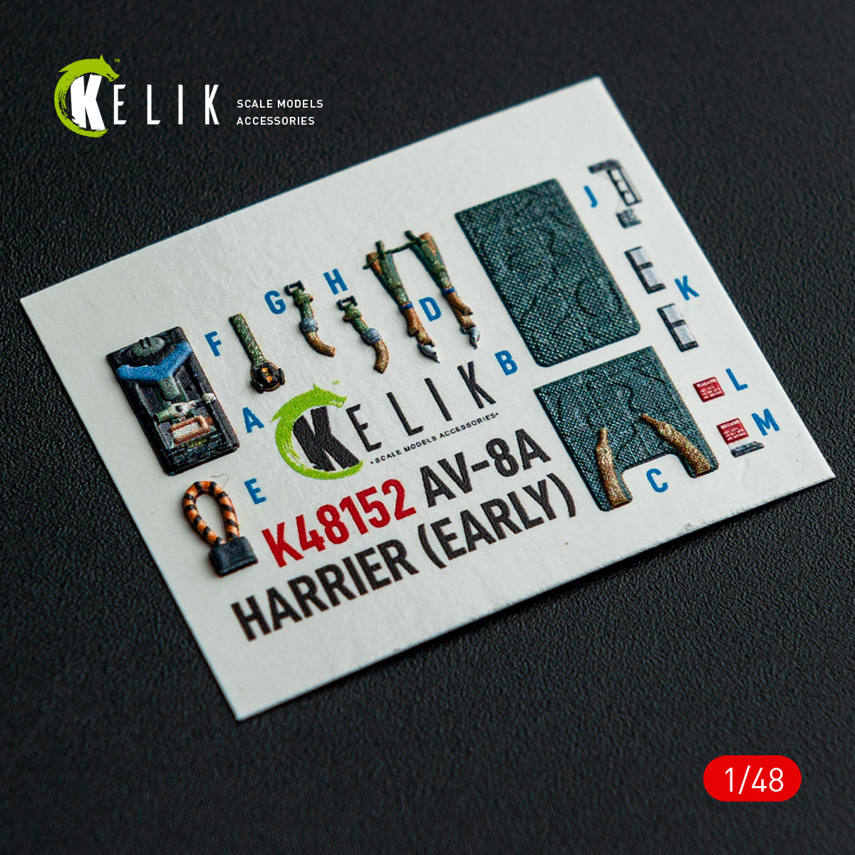 KELIK K48152 AV-8A HARRIER (Early) -interior 3D decals for Kinetic kit 1/48 – immagine 13