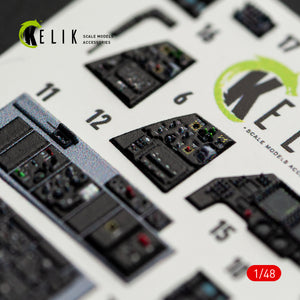 KELIK K48169 F-16I SUFA - interior 30 decals for GWH kit 1/48 – immagine 15