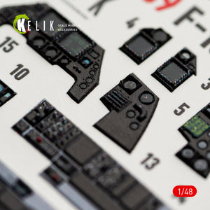 KELIK K48169 F-16I SUFA - interior 30 decals for GWH kit 1/48 – immagine 14