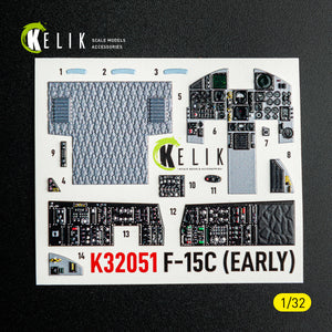 KELIK K32051 F-15C (early) - interior 30 decals for Tamiya kit 1/32 – image 2