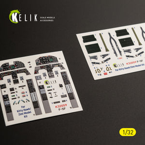 KELIK K32059 F-5F - interior 3D decals for Kitty Hawk/Zimi models kit 1/32 – imagen 15